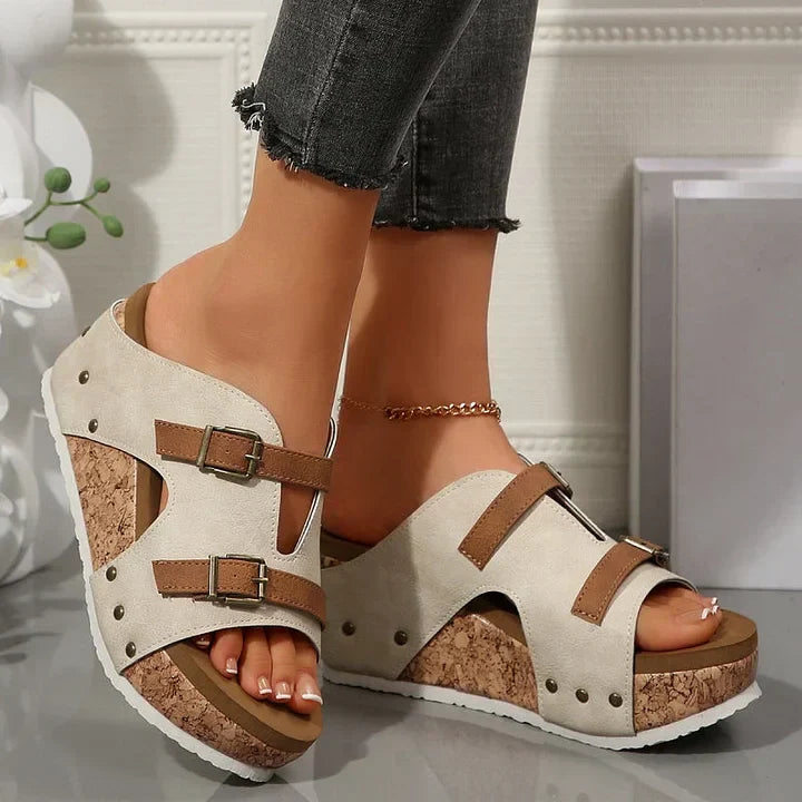 Women's Fashionable Orthopedic Sandals with Platform and Wedge