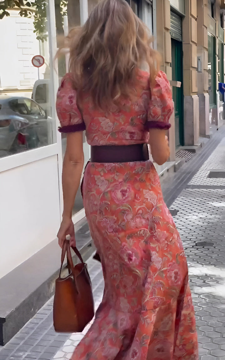 Women’s Romantic Pink Maxi Outfit