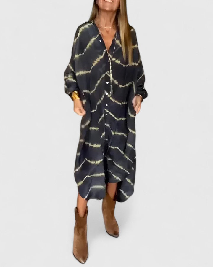 Women’s Elegant Boho Striped Maxi Dress