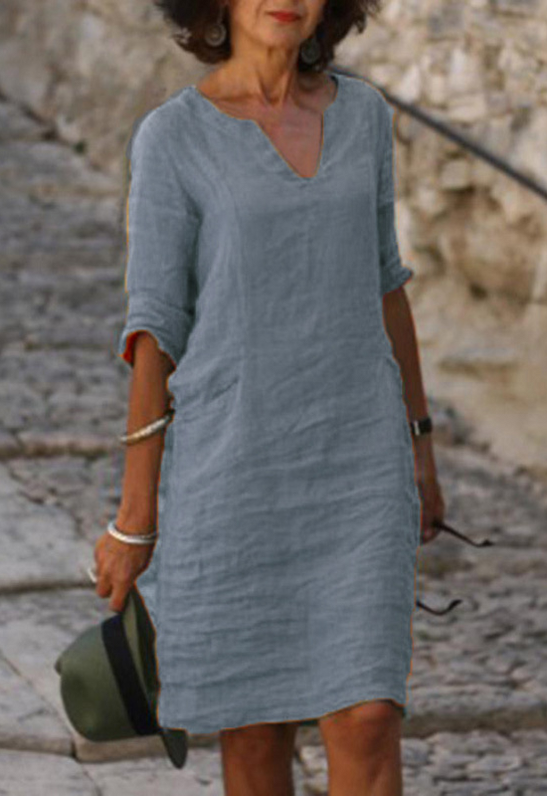 Women's Sleek V-Neck Dress