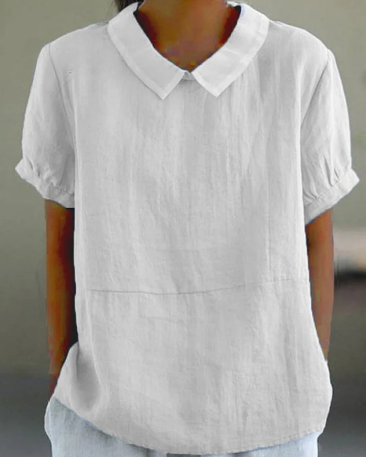 Women's  Retro Floral Cotton-Linen Shirt