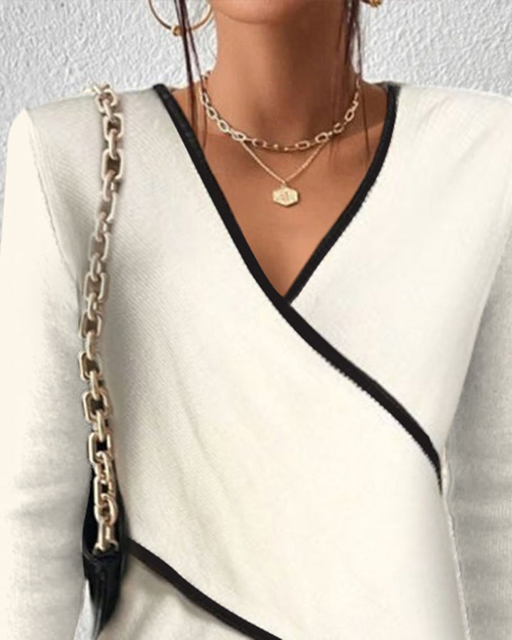 Women's Elegant V-Neck Sweater