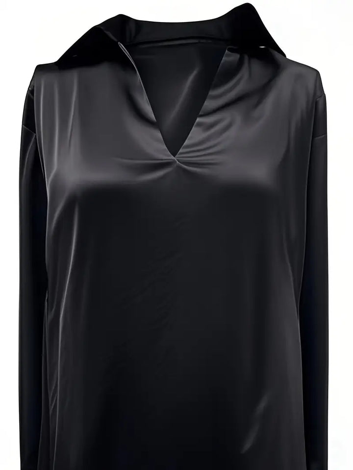 Women's Premium V-Neck Satin Blouse