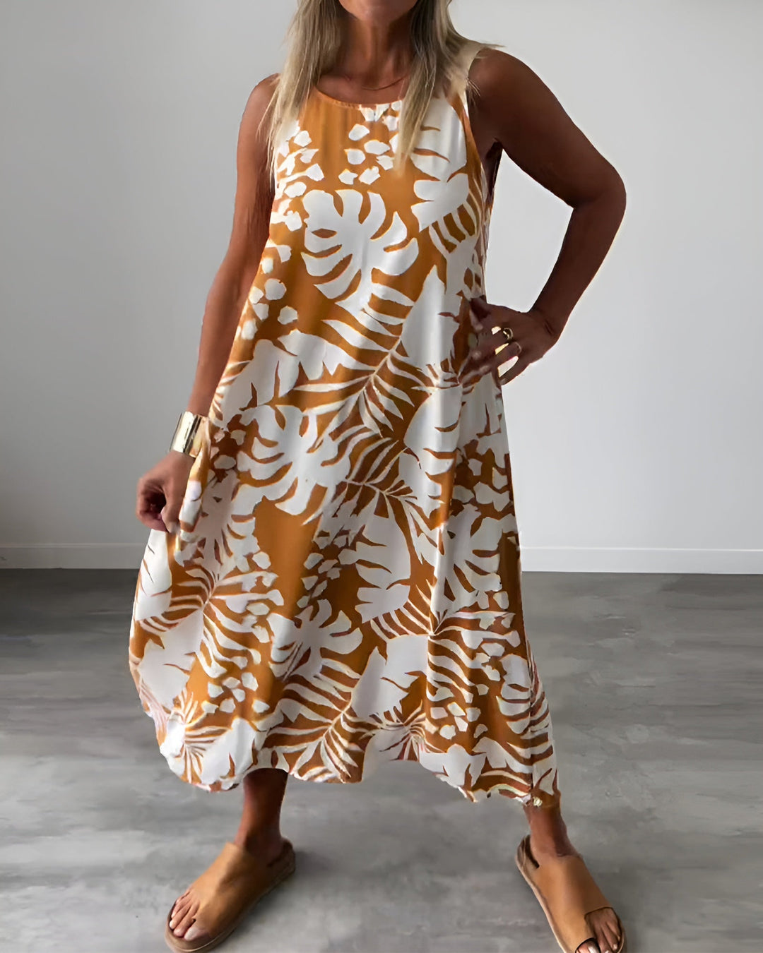 Women's Sleeveless Draped Elegant Dress Evening