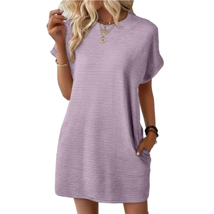 Women's  T-Shirt Dress Short Sleeve Round Neck Casual Mini Dress