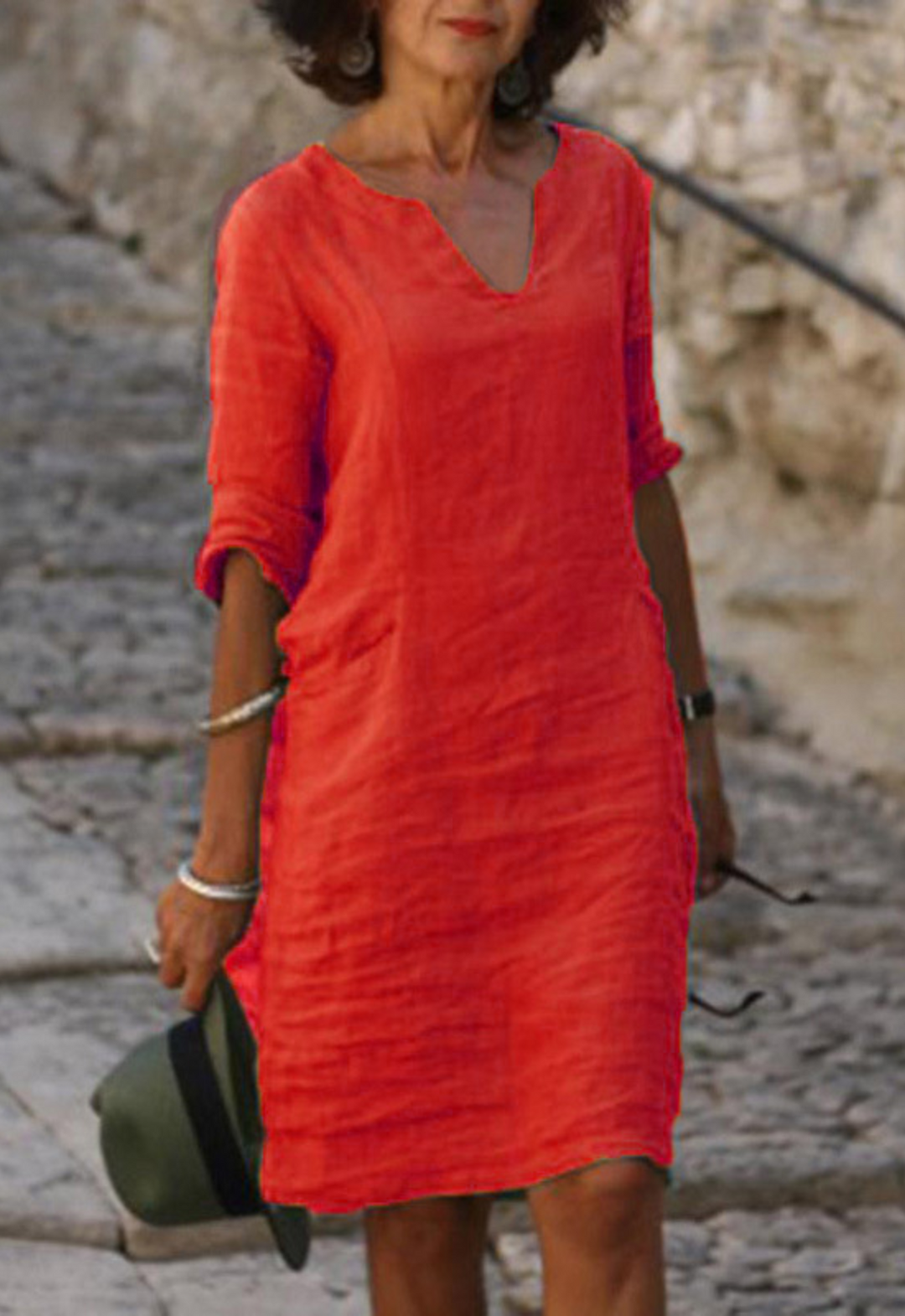 Women's Sleek V-Neck Dress