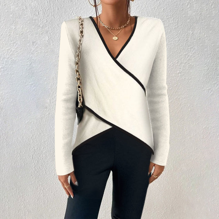 Women's Elegant V-Neck Sweater