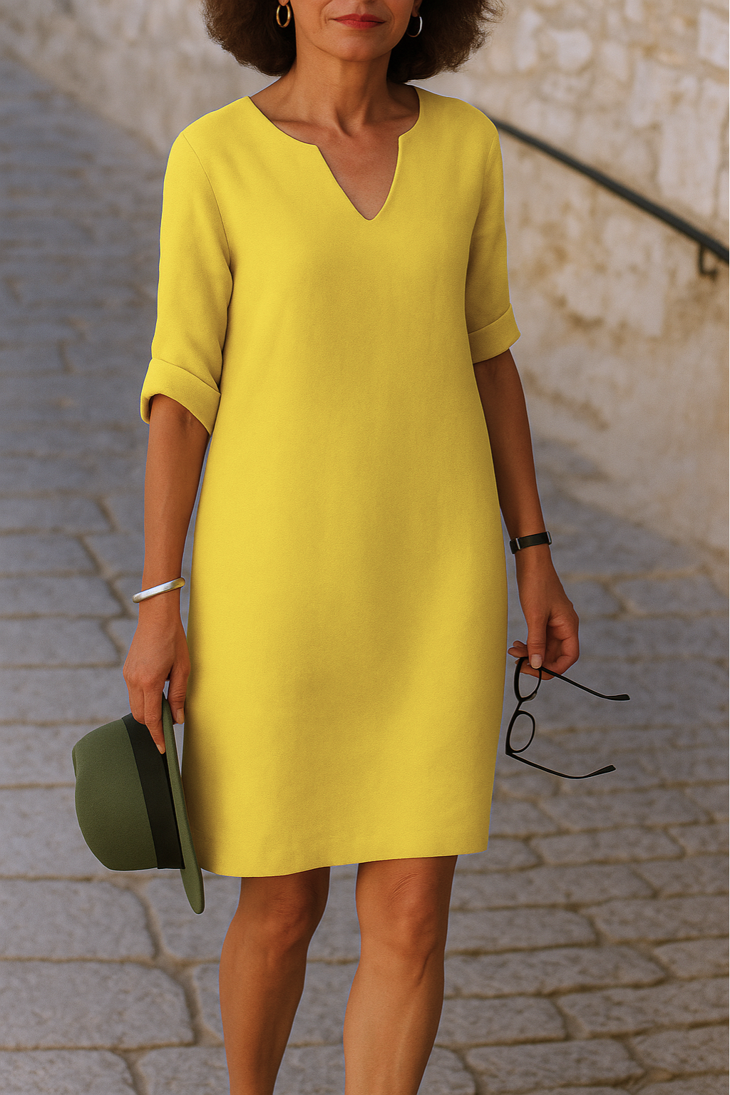 Women's Sleek V-Neck Dress