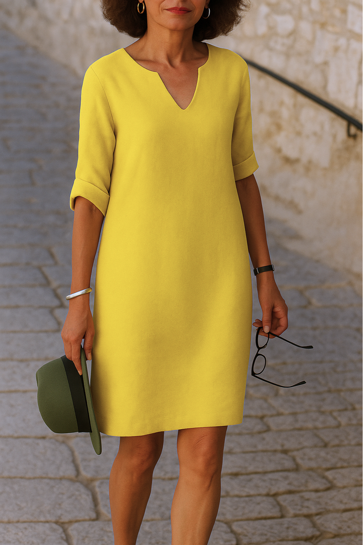 Women's Sleek V-Neck Dress