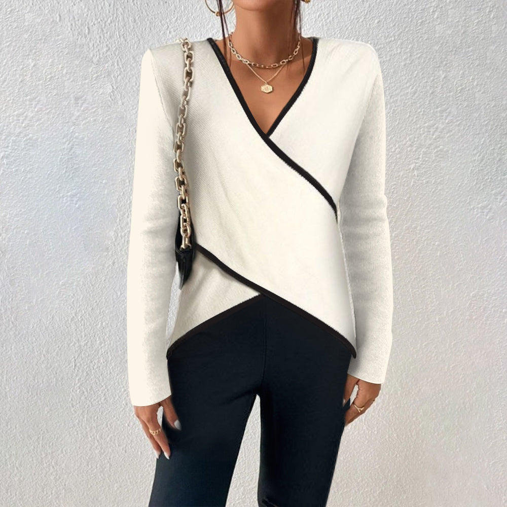 Women's Elegant V-Neck Sweater