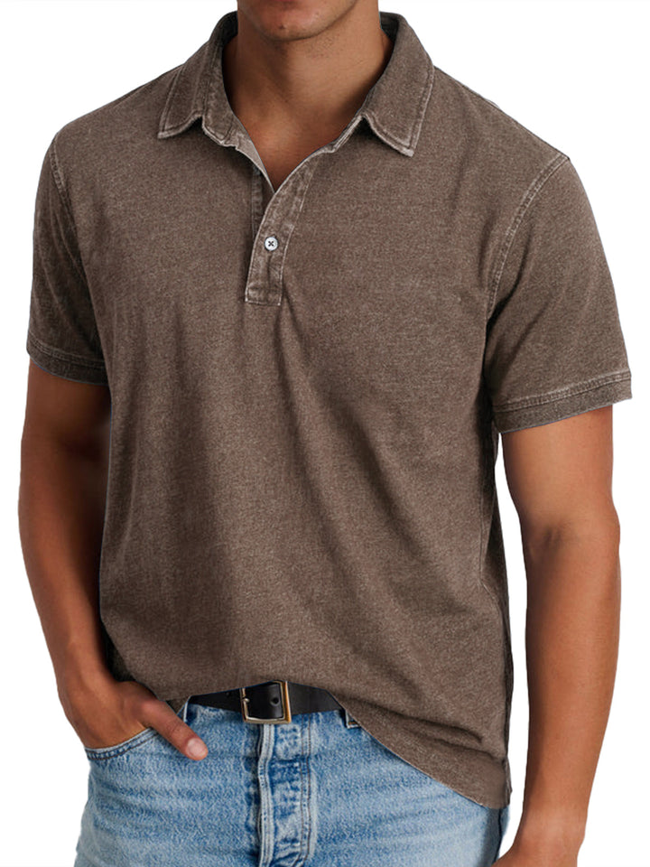 Men's Stylish Checkered Polo Shirt