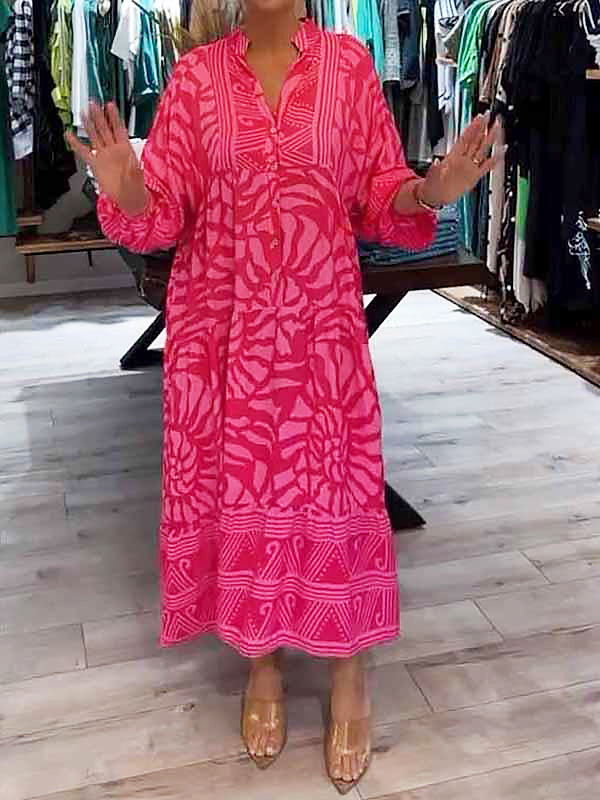 Women's V Neck Tummy Control Flowy Loose Fit Dress