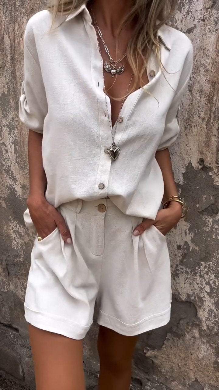 Women's Stylish Cotton-Linen Set