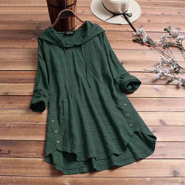 Women's Plaid Comfort Hoodie Dress