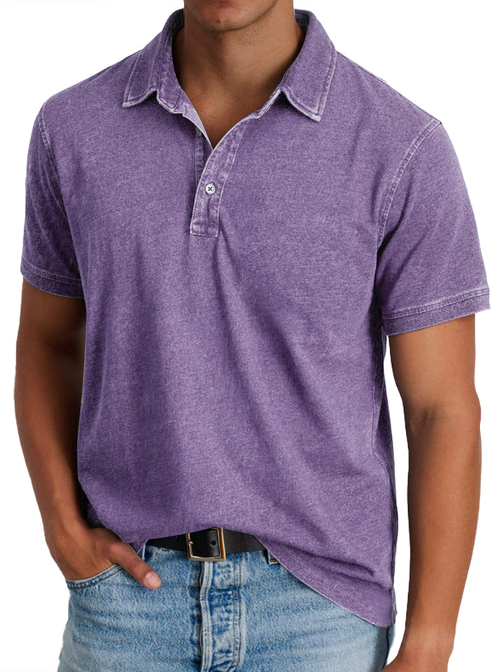 Men's Stylish Checkered Polo Shirt