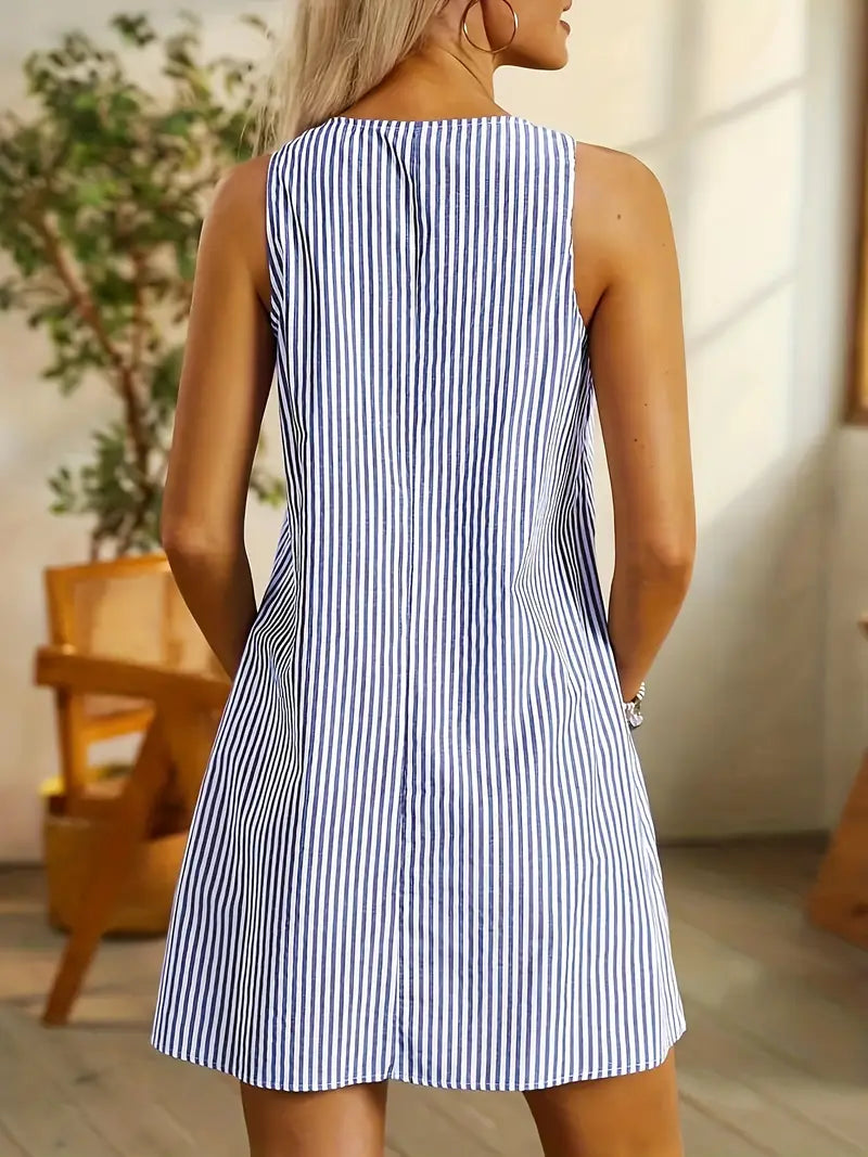 Women's Short Striped and Lightweight Dress