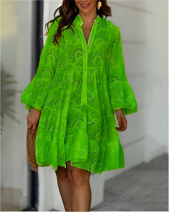 Women's Tummy Control Flowy Draped Dress Casual Summer