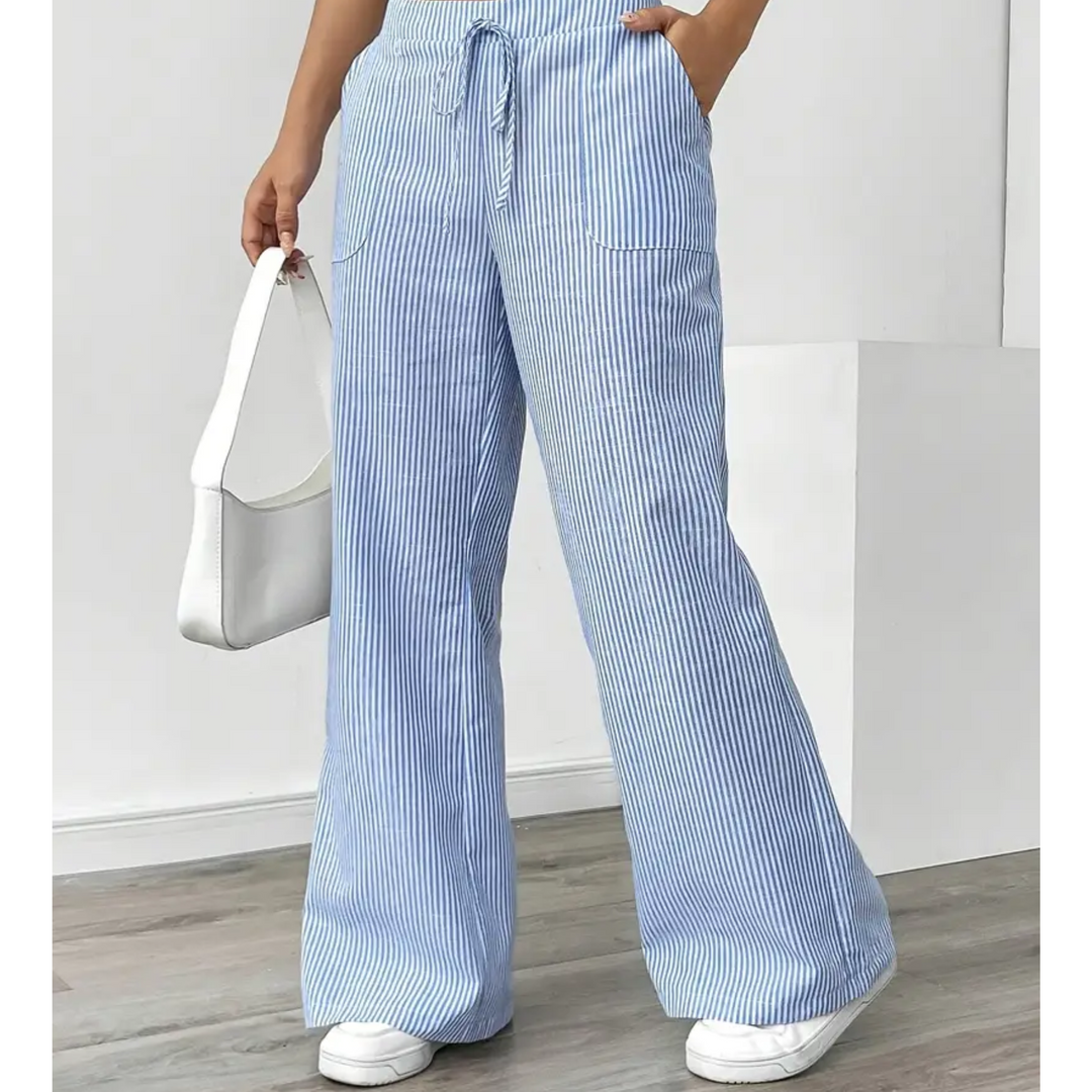 Women's Striped Pant With Pockets