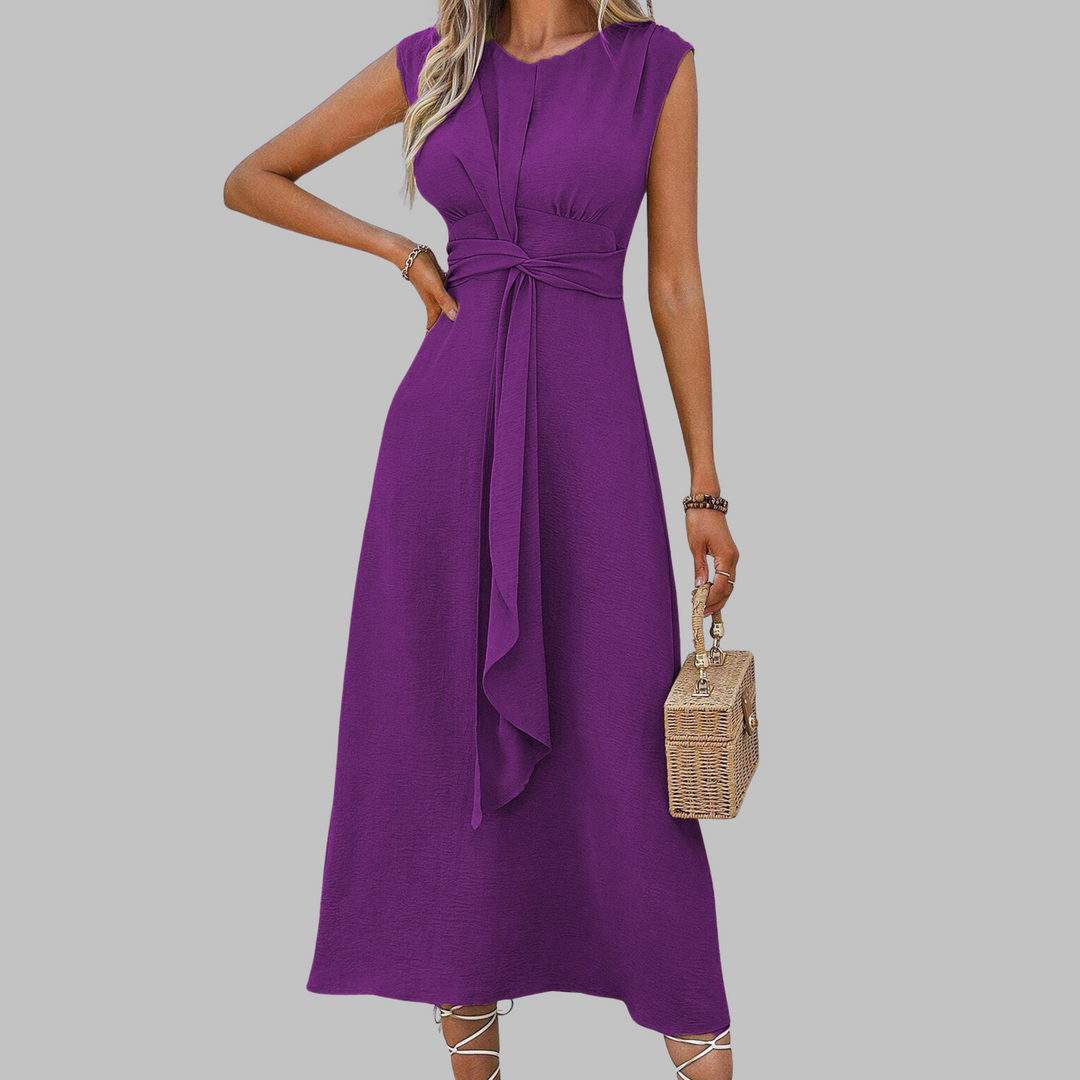 Women's Elegant Sleeveless Round Neck Maxi Dress