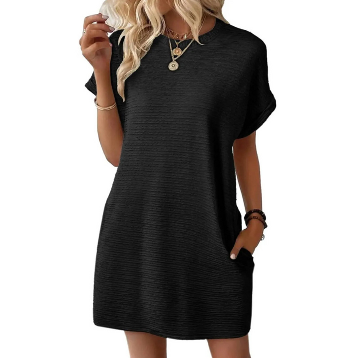 Women's  T-Shirt Dress Short Sleeve Round Neck Casual Mini Dress