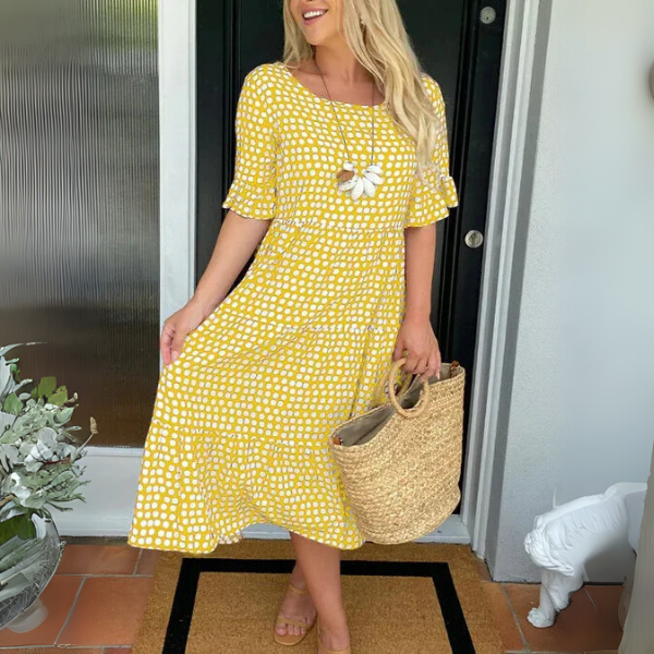 Women's Relaxed Tiered Midi Dress