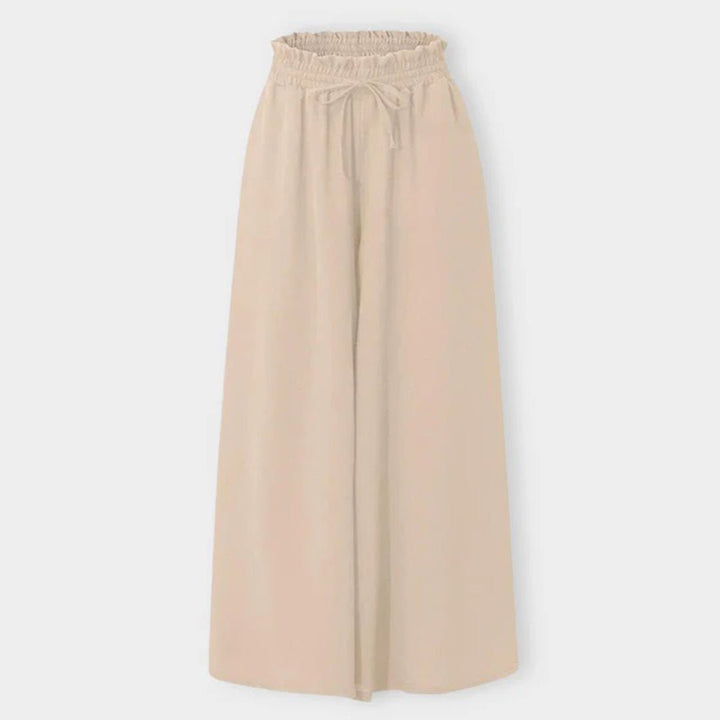 Women's High Waist Wide Leg Pants Smocked Drawstring