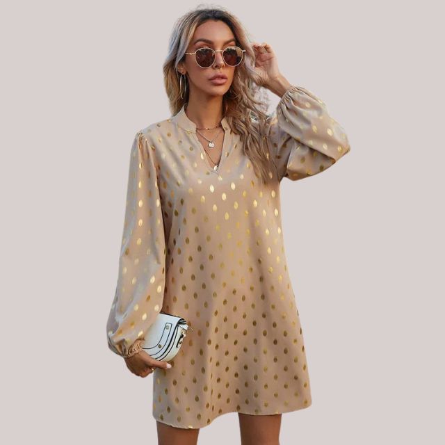 Women's Polka Dot Elegant Mini Dress