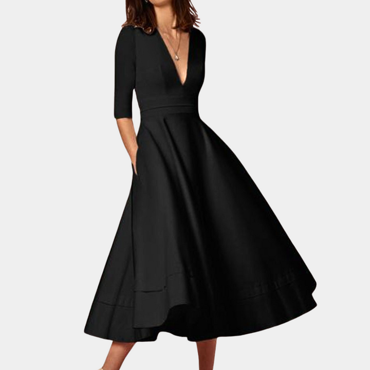 Women's A-Line Elegant Midi Dress