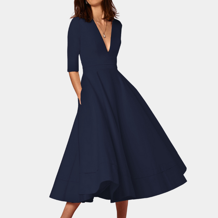 Women's A-Line Elegant Midi Dress