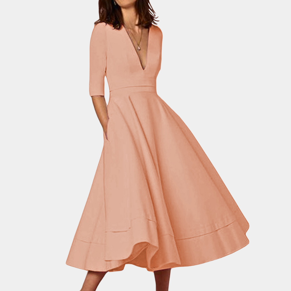Women's A-Line Elegant Midi Dress
