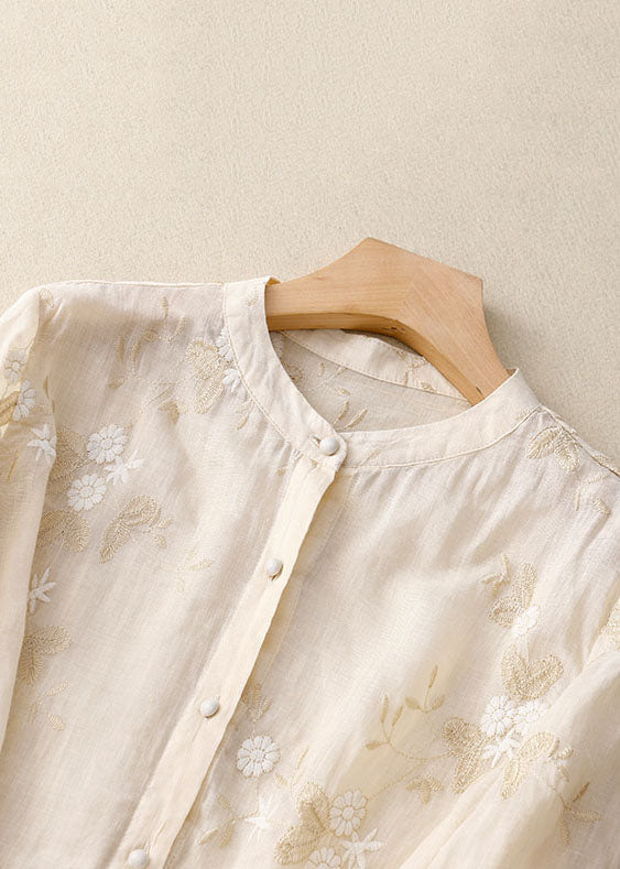 Women's Chic Blouse with Embroidered Accents