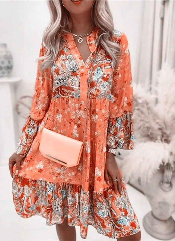 Women's Flower-patterned Summer Dress