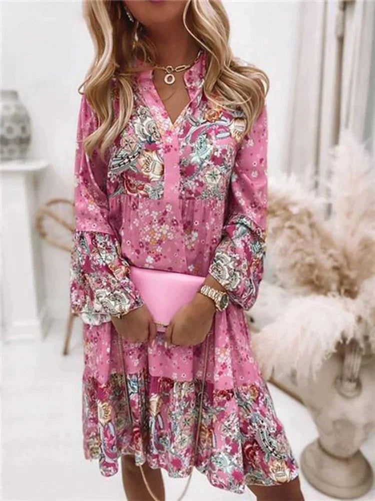 Women's Flower-patterned Summer Dress