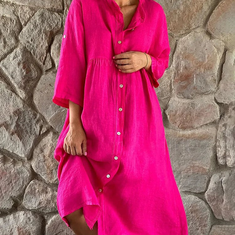 Women's Flowy Elegant Midi Dress Evening