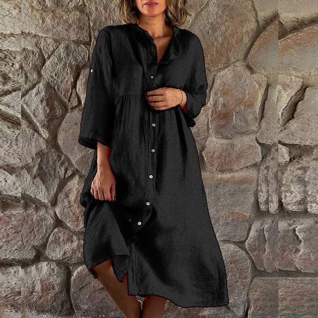 Women's Flowy Elegant Midi Dress Evening