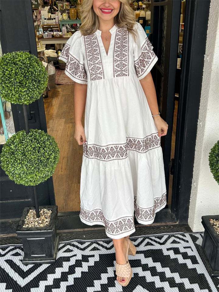 Women's Tummy Control Boho Flowy Loose Fit Dress