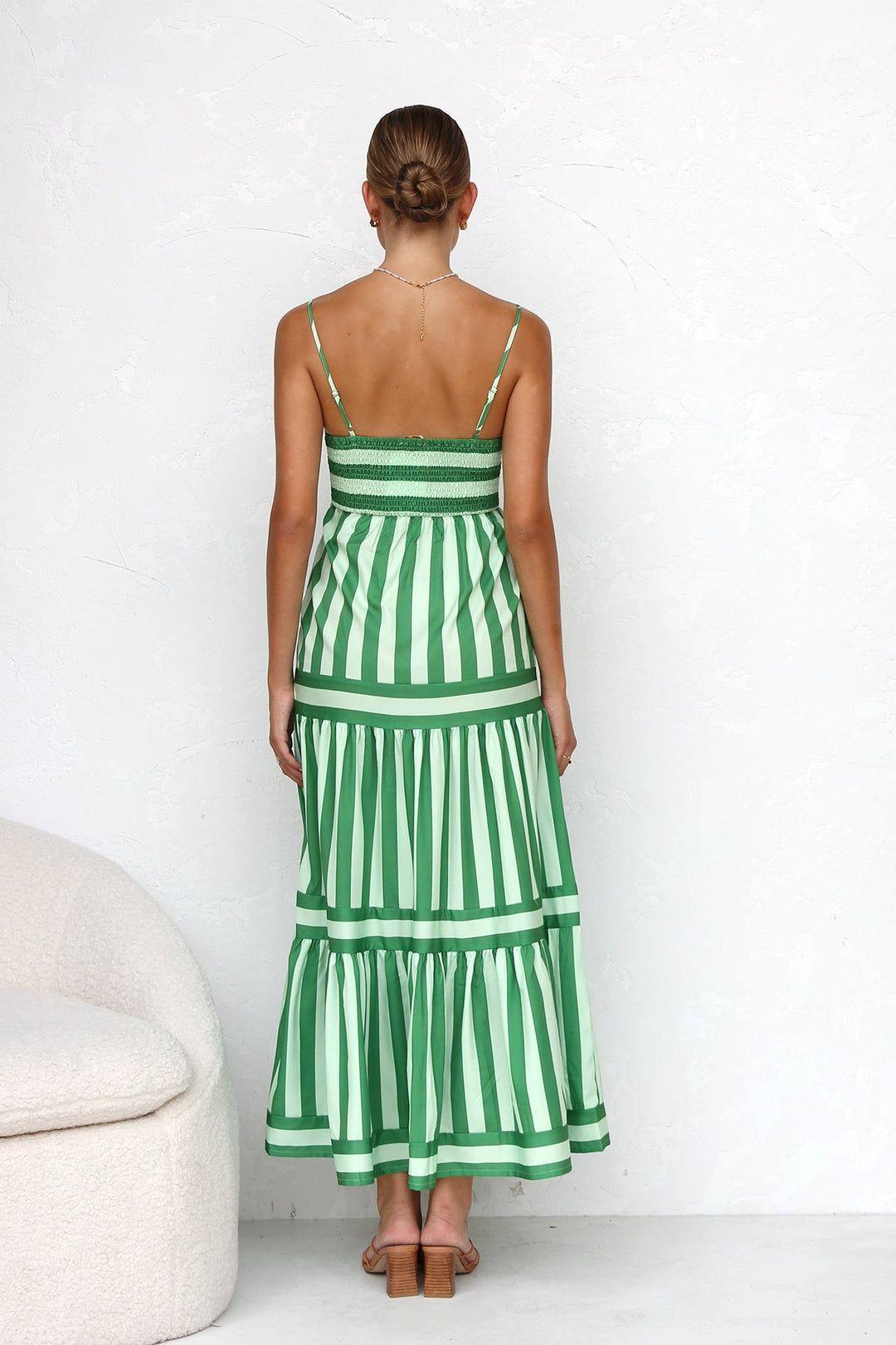 Women's Timeless Striped Midi Dress