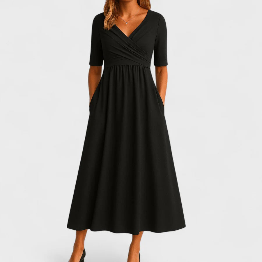 Women’s V Neck Evening Dress | Maxi