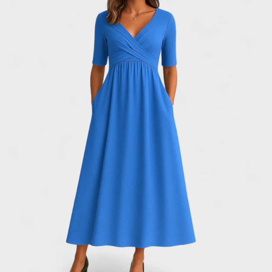 Women’s V Neck Evening Dress | Maxi