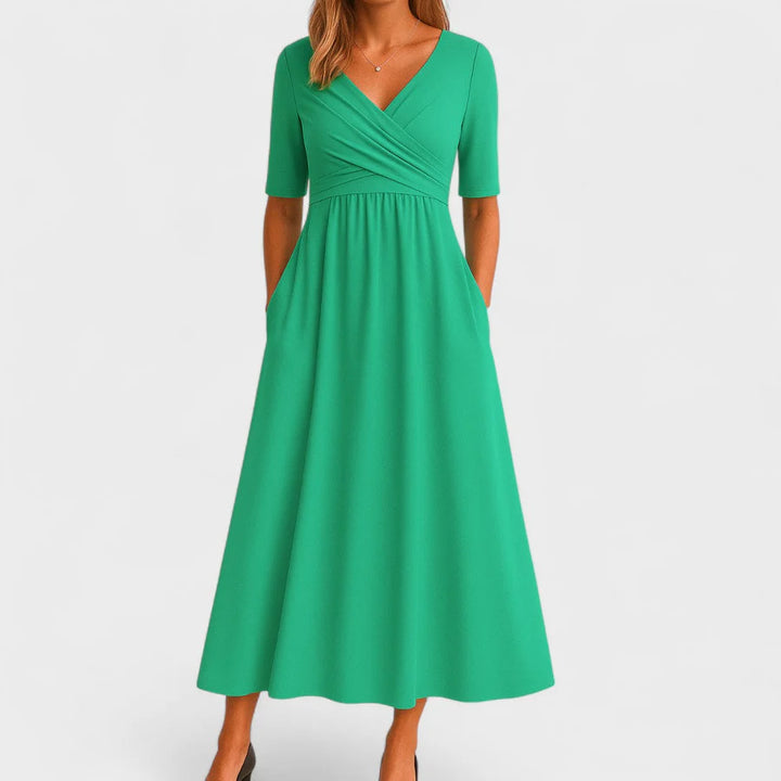 Women’s V Neck Evening Dress | Maxi