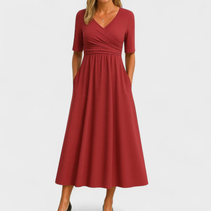 Women’s V Neck Evening Dress | Maxi