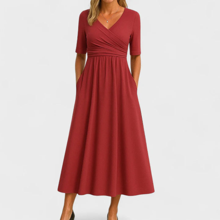 Women’s V Neck Evening Dress | Maxi