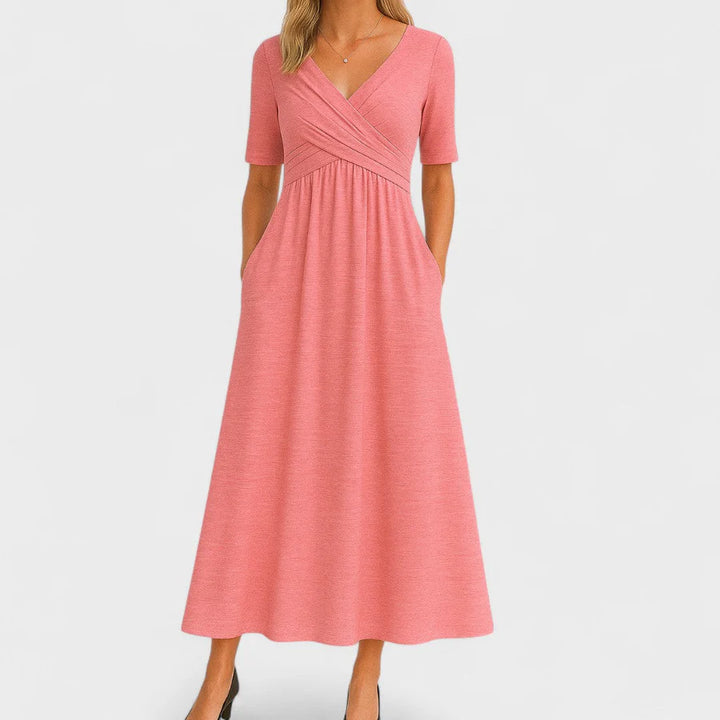 Women’s V Neck Evening Dress | Maxi