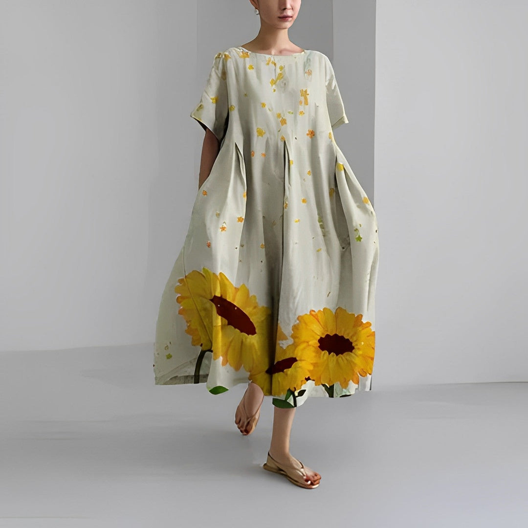 Women's Retro Big Swing Loose Maxi Dress