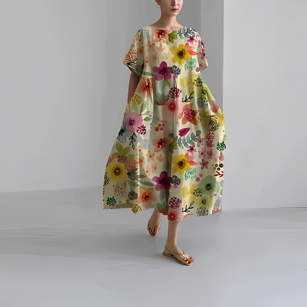Women's Retro Big Swing Loose Maxi Dress