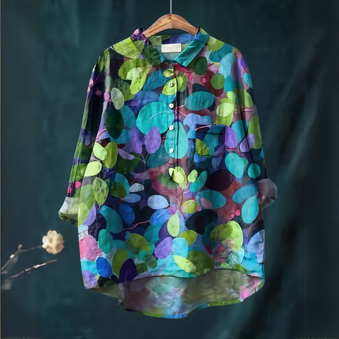 Women's Blouse with Romantic Floral Print