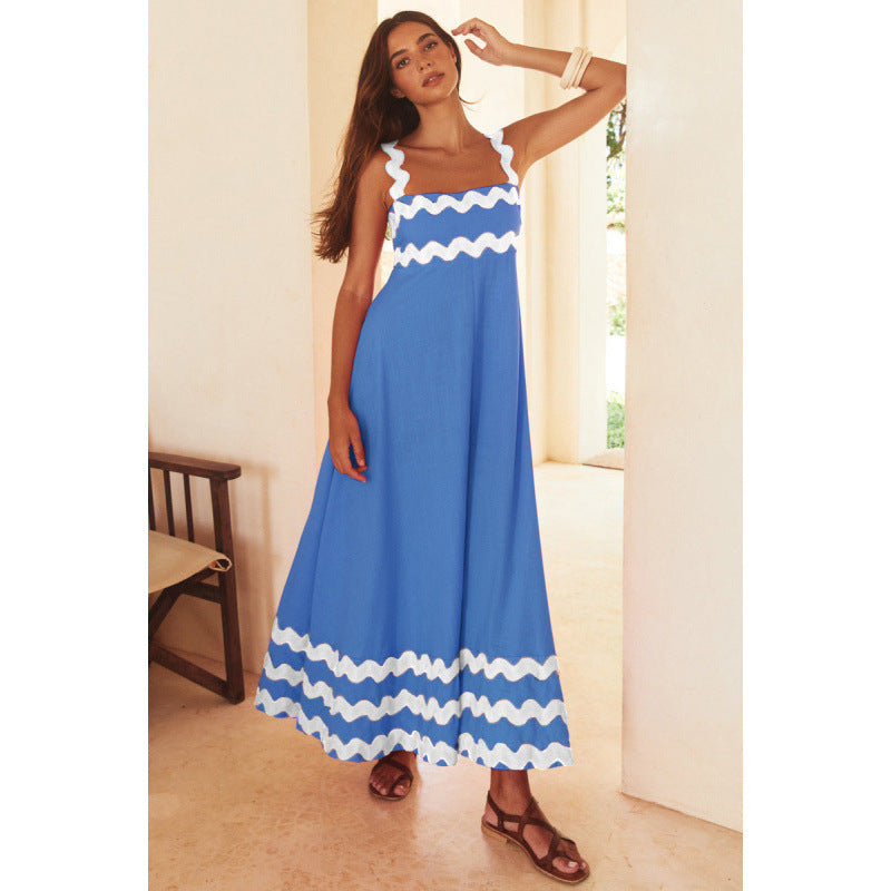 Women's Sleeveless Floral Printed Loose Dress
