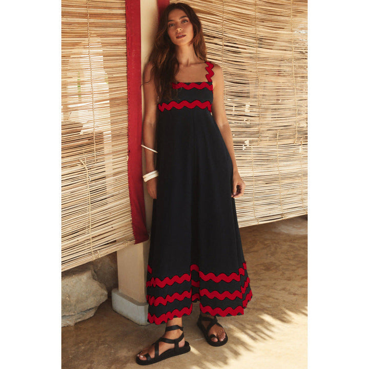 Women's Sleeveless Floral Printed Loose Dress