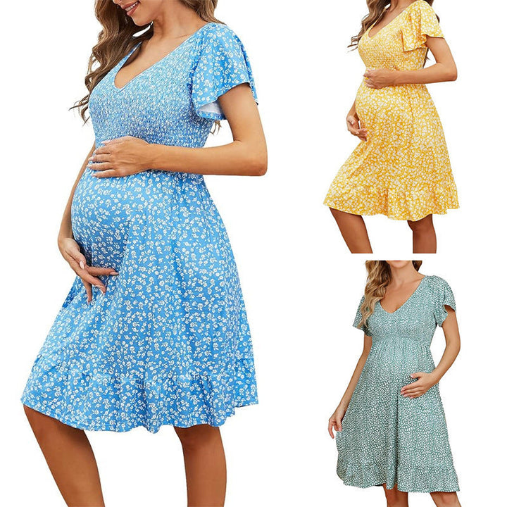 Women's Maternity Empire Waist Dress Spring
