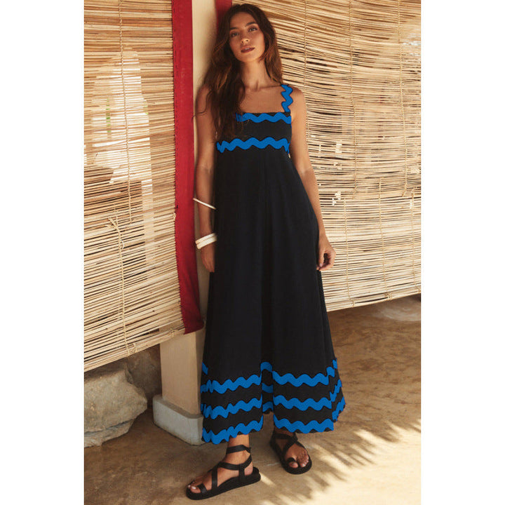 Women's Sleeveless Floral Printed Loose Dress